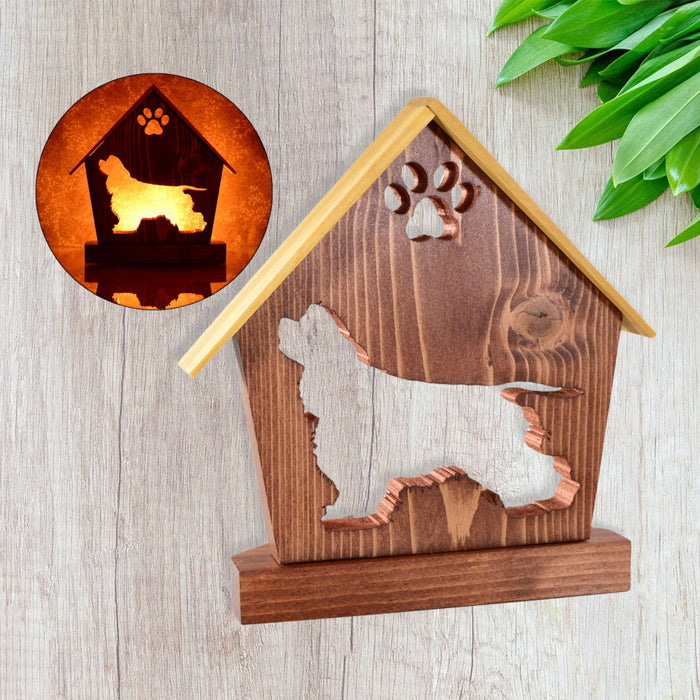 COCKER SPANIEL Personalized Dog Memorial Gift | Doghouse LED Tealight - DogPound Creations