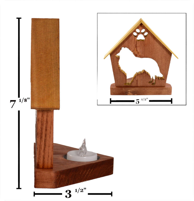 COLLIE Personalized Dog Memorial Gift | Doghouse LED Tealight - DogPound Creations