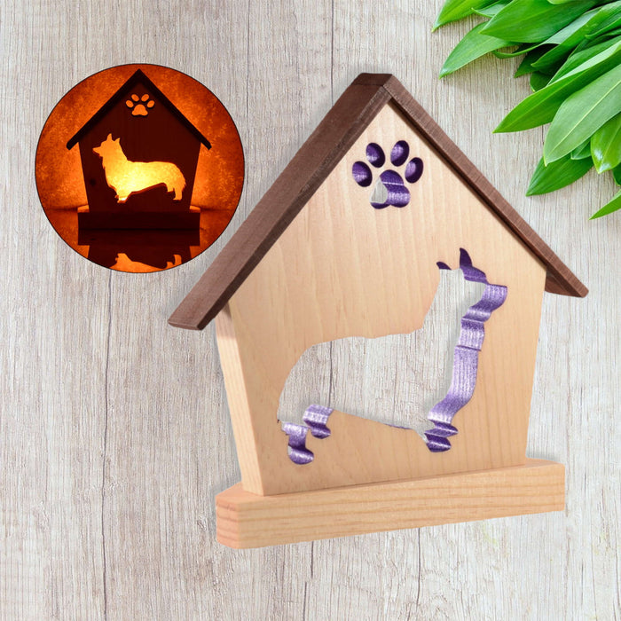 CORGI Personalized Dog Memorial Gift | Doghouse LED Tealight - DogPound Creations