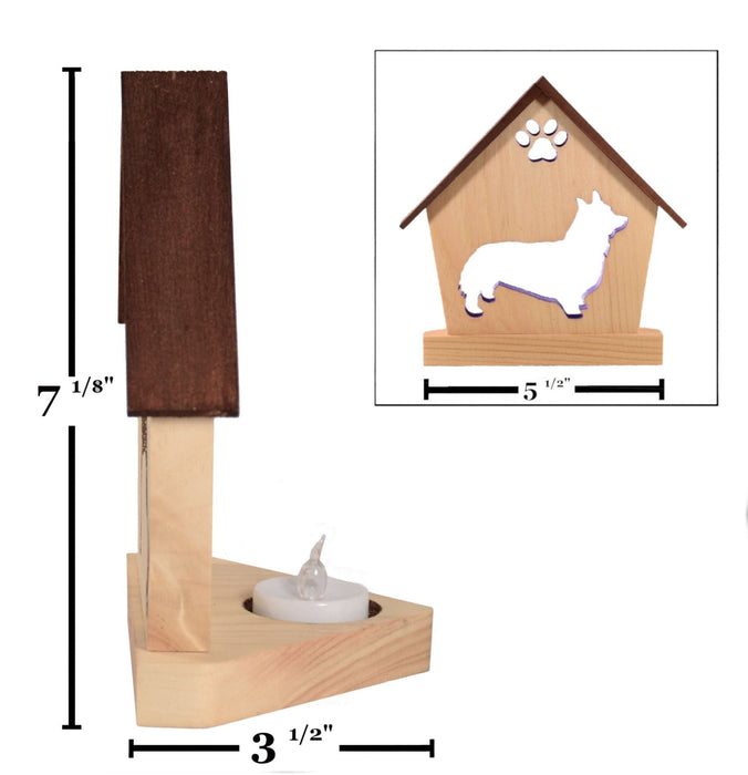 CORGI Personalized Dog Memorial Gift | Doghouse LED Tealight - DogPound Creations