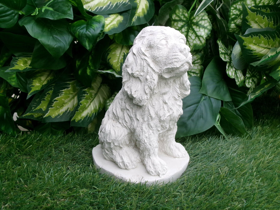 Cocker Spaniel Concrete statue 4-1/2 x 5 X 8" High
