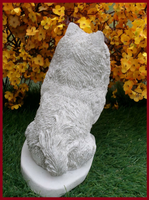 Concrete Pomeranian Statue, Garden Decor, Memory Garden, Various finishes Pet Gave MARKER OR Gift for any reason