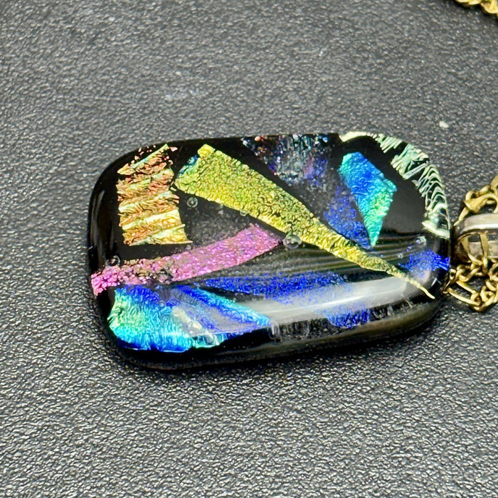 Fused Dichroic Glass Pendent