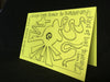 Card features an abstract design with Anna Freud's words, creative minds have always been known to survive any kind of bad training on bright yellow paper.