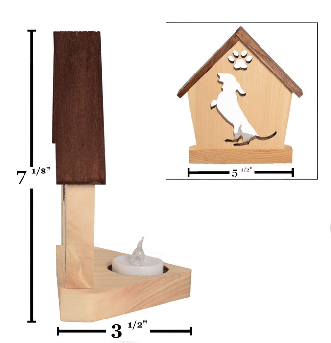 DACHSHUND Personalized Dog Memorial Gift | Doghouse LED Tealight - DogPound Creations