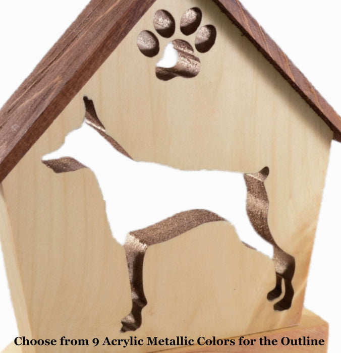 DOBERMAN Personalized Dog Memorial Gift | Doghouse LED Tealight - DogPound Creations