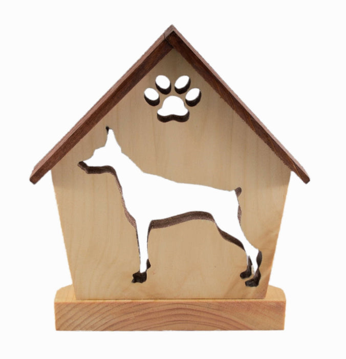 DOBERMAN Personalized Dog Memorial Gift | Doghouse LED Tealight - DogPound Creations