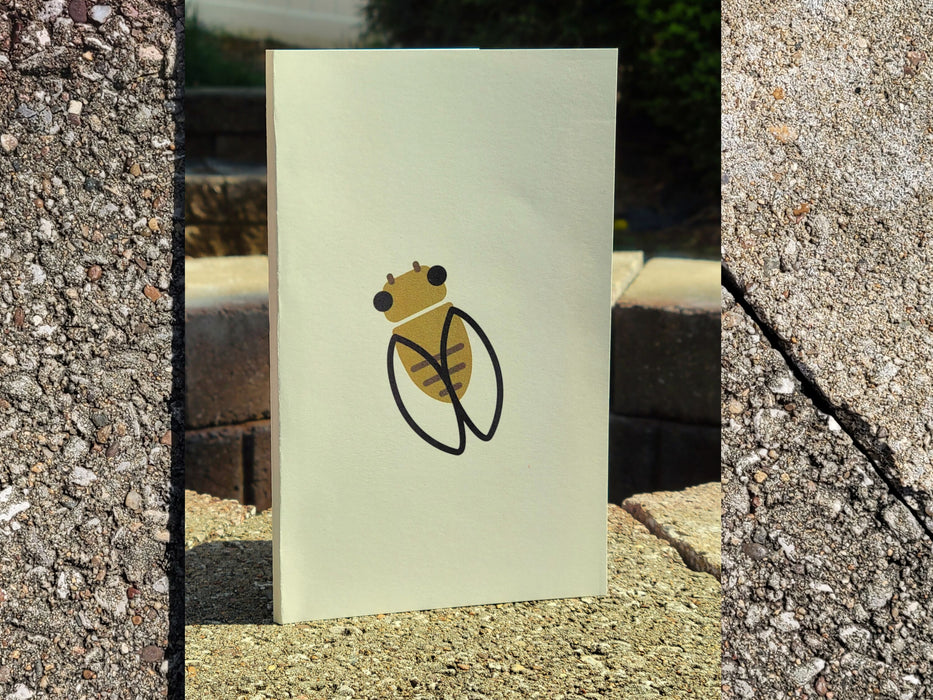 Cicada Buggy, an Insect Handbound Sketchbook for Mixed Media Art, Sketching, Drawing, and Writing