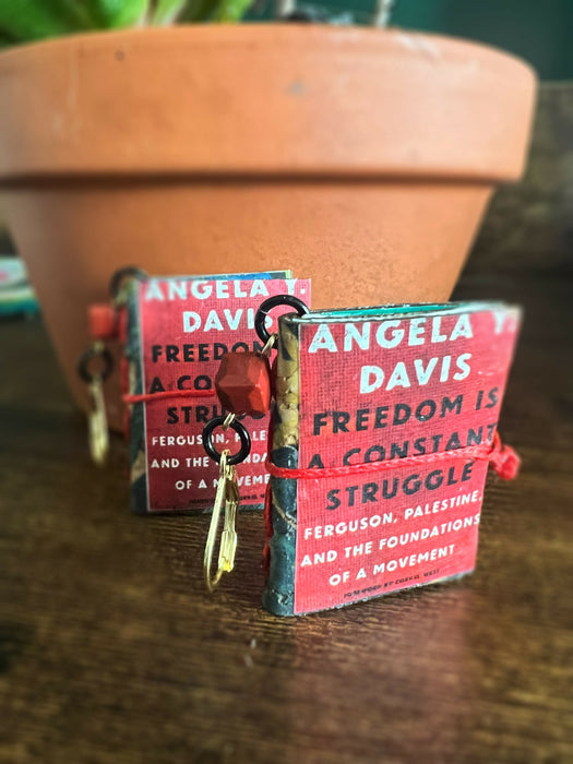 Anti-racist book cover fully functional cork booklet earrings