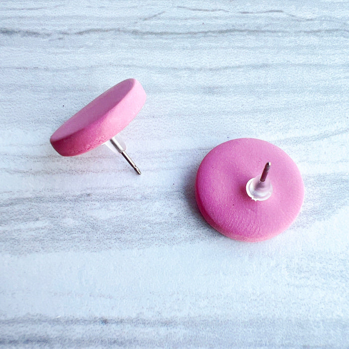 Earrings Purple Circle Stud Earrings