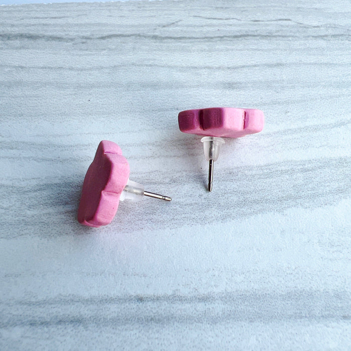 Earrings Purple Flower Stud Earrings