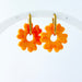 Earrings Orange Sherbet 2-in-1 Flower Charm Hoop Earrings