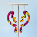 Earrings Electric Mosaic Abstract Art Squiggle Dangle Earrings