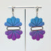 Earrings Blue & Purple Ombre Shell Dangle Earrings