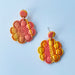 Earrings Bold Clay Flower Earrings – Yellow, Orange & Coral | Emaloe Thingys
