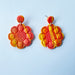 Earrings Bold Clay Flower Earrings – Yellow, Orange & Coral | Emaloe Thingys