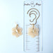 Earrings Butterfly Bloom Earrings – Silkscreened Clay & Gold Charms
