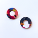 Earrings Circle Cutout Stud Earrings – Handmade Polymer Clay