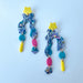 Earrings Color Pop Squiggle Dangle Earrings –Funky Polymer Clay