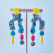 Earrings Color Pop Squiggle Dangle Earrings –Funky Polymer Clay