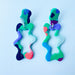 Earrings Colorblock Squiggle Earrings