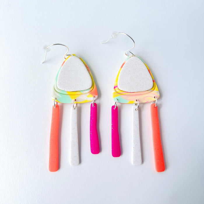 Earrings Colorful Retro Triangle Dangle Earrings