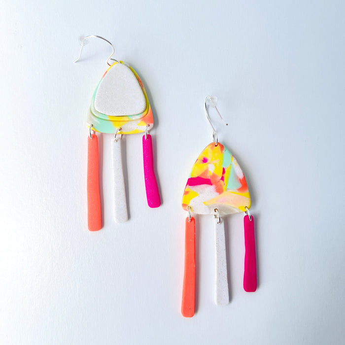 Earrings Colorful Retro Triangle Dangle Earrings