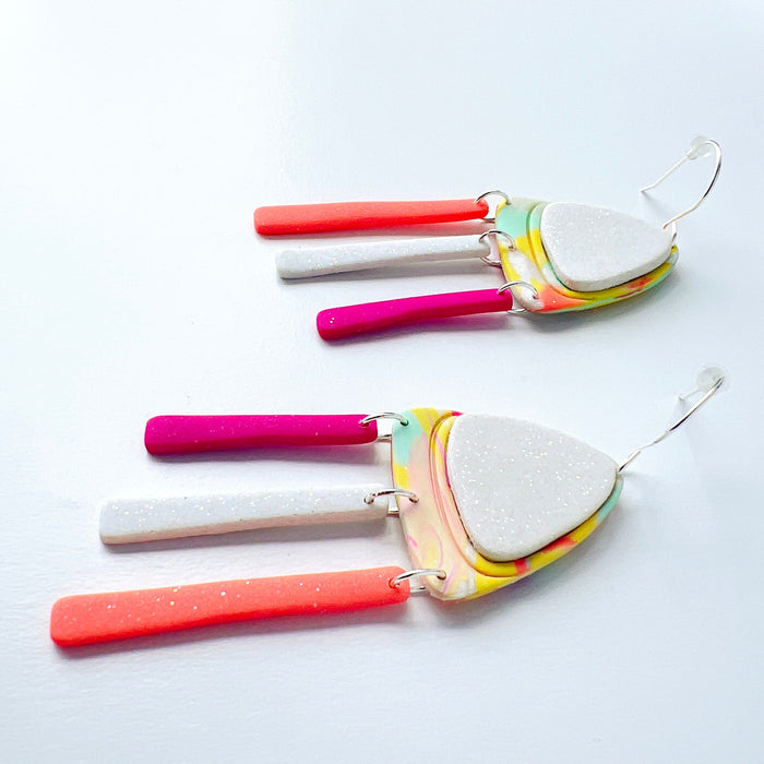 Earrings Colorful Retro Triangle Dangle Earrings