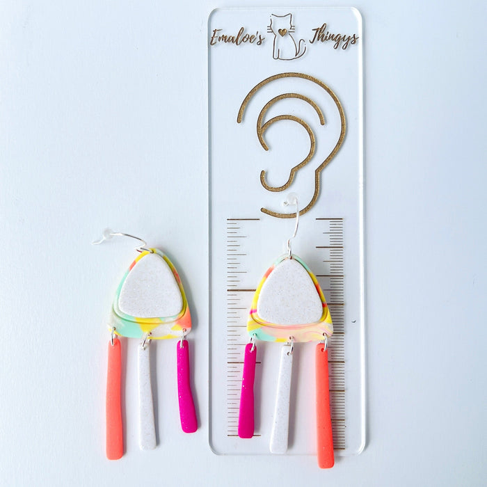 Earrings Colorful Retro Triangle Dangle Earrings