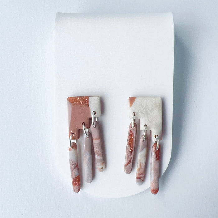 Earrings Earthy Clay Dangle Earrings