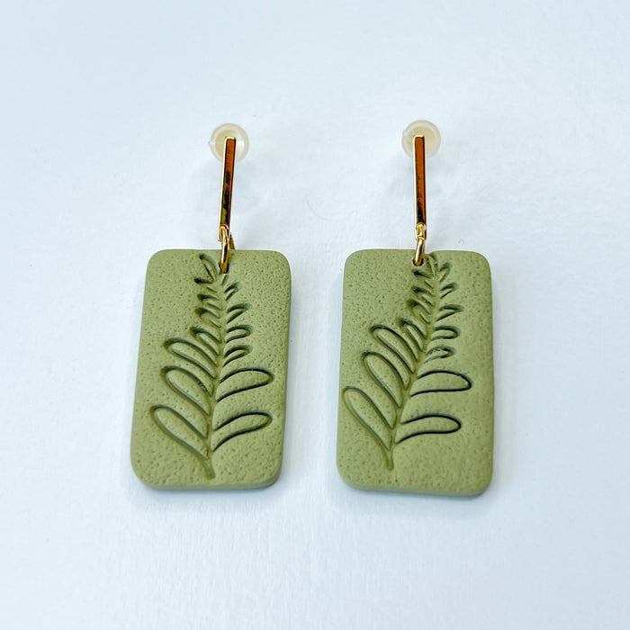Earrings Fern Imprint Dangle Earrings