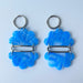 Earrings Floral Fan Dangle Earrings – Handmade Polymer Clay