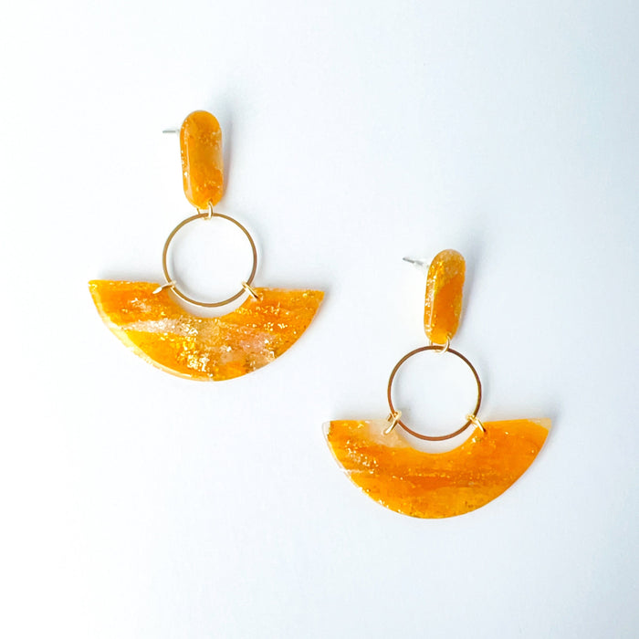 Earrings Golden Drop Arch Earrings