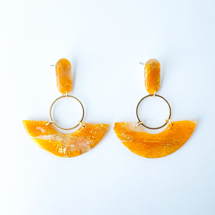 Earrings Golden Drop Arch Earrings
