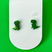 Earrings Green Dinosaur Stud Earrings – Titanium Posts