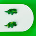Earrings Triceratops Green Dinosaur Stud Earrings – Titanium Posts