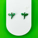 Earrings Green Dragon Stud Earrings – Titanium Posts