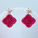 Earrings Hot Pink Floral Tile Earrings