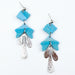 Earrings Inanna - Blue & Silver Floral Inspired Earrings