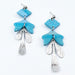 Earrings Inanna - Blue & Silver Floral Inspired Earrings