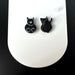 Earrings Kitty Front & Back Stud Earrings - Titanium Posts
