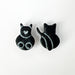 Earrings Kitty Front & Back Stud Earrings - Titanium Posts