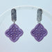 Earrings Lavender Floral Tile Earrings