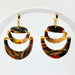 Earrings Layered Arch Clay Earrings – Gold Half Hoop Statement Jewelry