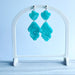 Earrings Marin - Marbled Semi-Translucent Aqua Petal Earrings