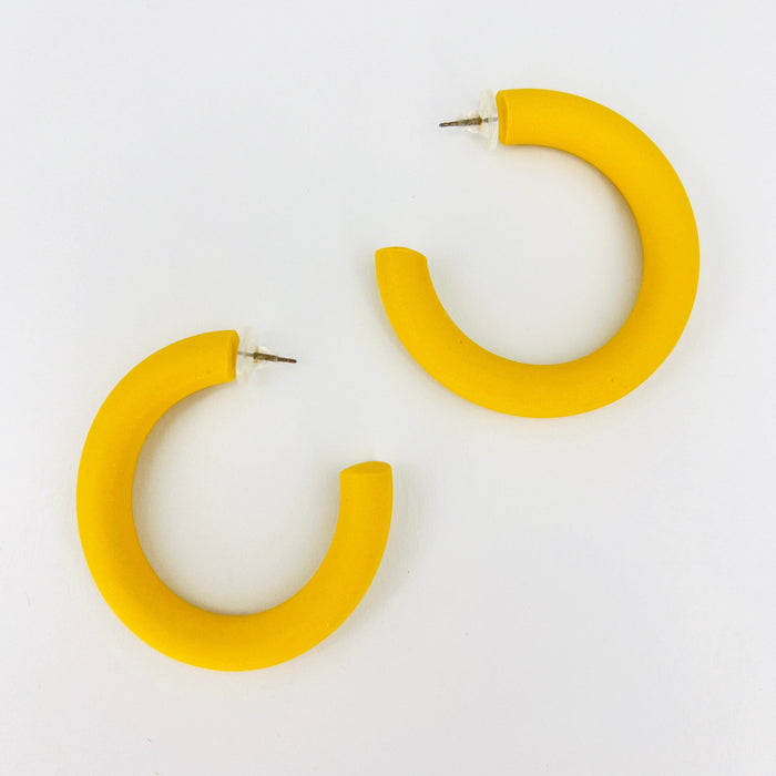 Medium Clay Hoops