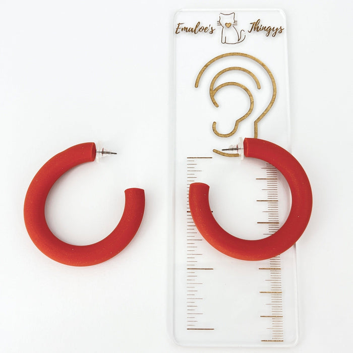 Medium Clay Hoops