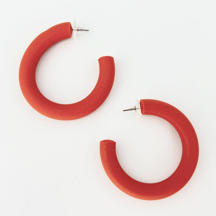 Medium Clay Hoops