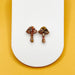 Earrings Mushroom Polymer Stud Earrings - Titanium Posts