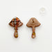 Earrings Mushroom Polymer Stud Earrings - Titanium Posts